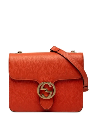 Gucci Pre-Owned 2016-2026 Small Dollar Calfskin Interlocking G crossbody bag - Orange
