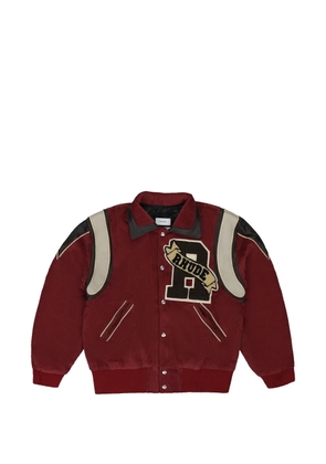 RHUDE varsity corduroy bomber jacket - Red