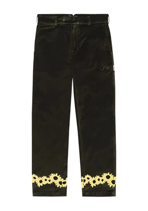 Saintwoods flower-trim trousers - Green