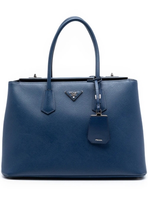 Prada Pre-Owned 2013-2026 Saffiano Cuir Turnlock Twin satchel - Blue