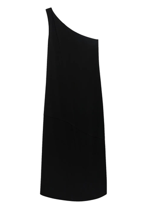 Another Tomorrow one-shoulder bubble-hem dress - Black