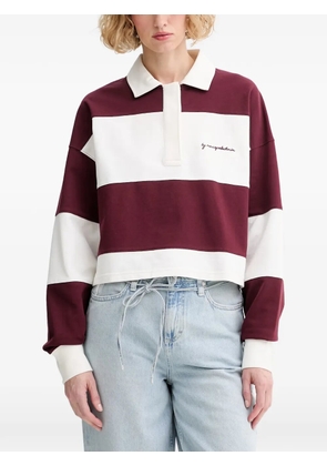 Marc O'Polo striped long-sleeve polo shirt - Red