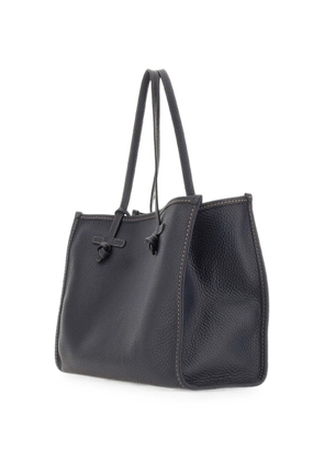 MARCELLA CLUB large Marcella pebbled leather shoulder bag - Blue