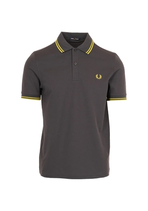 Fred Perry tipping-detail Laurel Wreath polo shirt - Grey