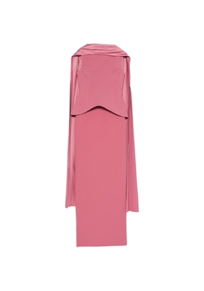 Solace London Annie peplum-waist draped-detail maxi dress - Pink