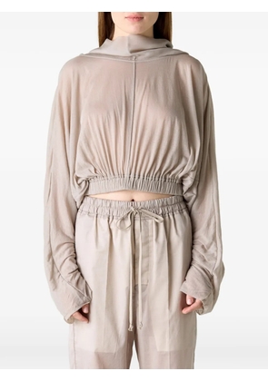 Rick Owens cropped hooded top - Neutrals