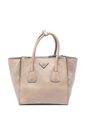 Prada Pre-Owned 2010-2026 Small Glace Calf Twin Pocket satchel - Neutrals