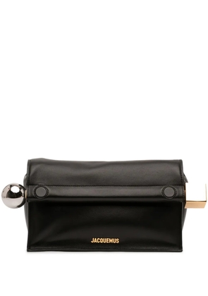 Jacquemus Pre-Owned 2010-2026 Leather La Pochette Rond Carre clutch bag - Black