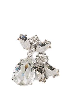 Self-Portrait crystal-embellished cluster earrings - Silver