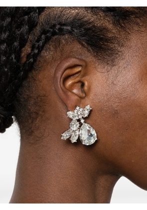 Self-Portrait crystal-embellished cluster earrings - Silver