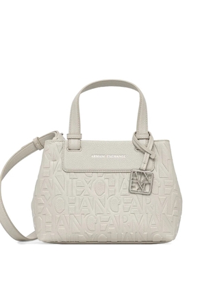 Armani Exchange logo-embossed tote bag - Neutrals