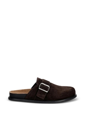 VAGABOND Effie buckle-fastening suede mules - Brown