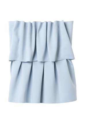 House Of Dagmar sculpted ruffled tube top - Blue