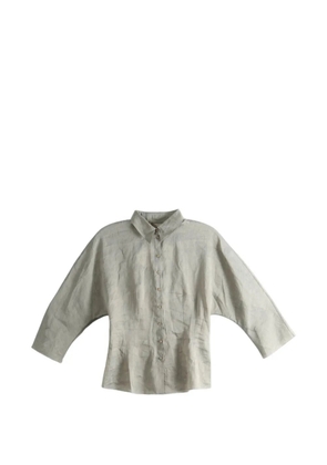 Cortana Theresa striped batwing-sleeve shirt - Green