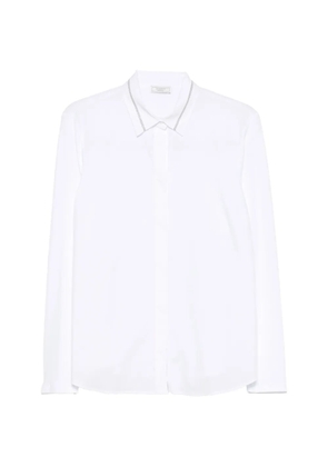 Peserico bead-trim long-sleeve shirt - White