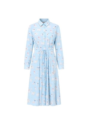 Fiorucci poodle-print midi shirt dress - Blue