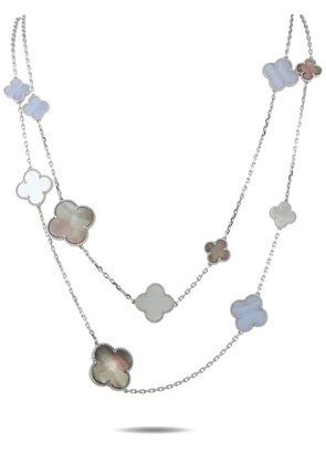 Van Cleef & Arpels Alhambra mother-of-pearl and chalcedony necklace - Silver