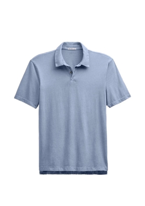 James Perse suede-effect jersey polo shirt - Blue