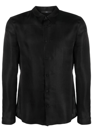 SAPIO straight-point collar shirt - Black
