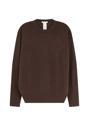 The Row Odelle crew-neck ribbed-trim sweater - Brown