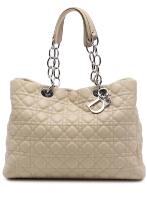 Christian Dior Pre-Owned 2012 Large Lambskin Cannage Lady Dior Soft Shopping tote bag - Neutrals