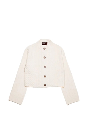 Enfants Riches Déprimés cable-knit cropped cardigan - Neutrals