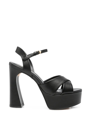 CARRANO crossover-strap platform sandals - Black