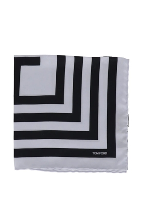 TOM FORD geometric-print pocket square - Blue