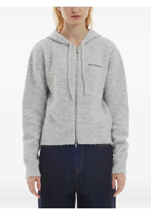 Rest&Recreation hairy-knit zip-up hoodie - Grey