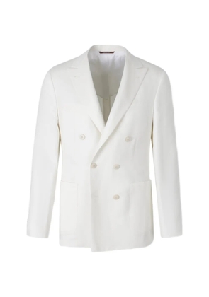 Canali double-breasted peak-lapel blazer - White