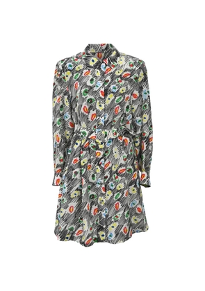 Moschino Pre-Owned Couture graffiti-print shirt dress - White