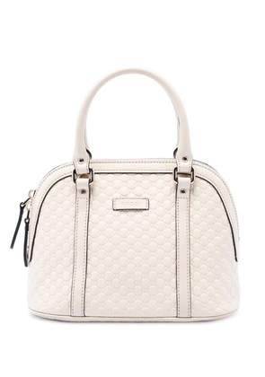 Gucci Pre-Owned 2016-2026 Mini Microguccissima Dome satchel - White