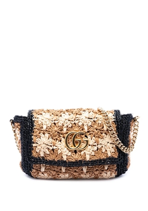 Gucci Pre-Owned 2016-2026 Small GG Marmont Raffia crossbody bag - Neutrals