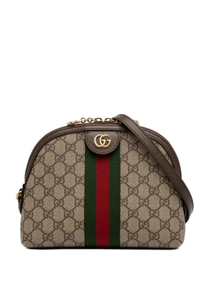 Gucci Pre-Owned 2016-2026 Small GG Supreme Web Ophidia Dome crossbody bag - Neutrals