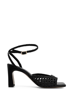 Souliers Martinez Lea braided leather sandals - Black