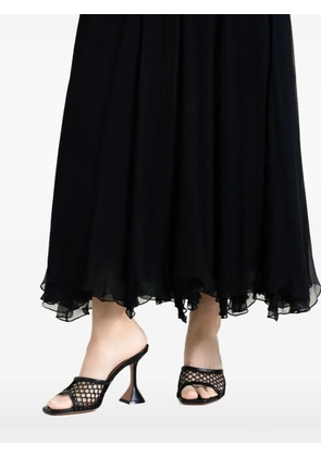 Amina Muaddi Lupita mesh mules - Black