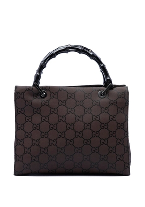 Gucci Pre-Owned 2000-2015 GG Nylon Bamboo satchel - Brown