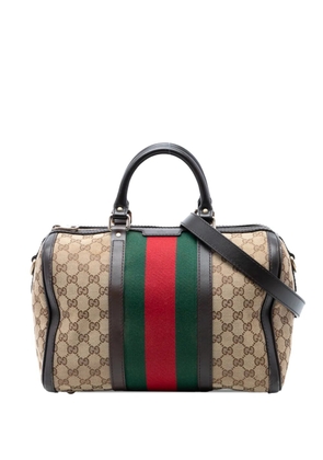 Gucci Pre-Owned 2016-2026 Medium GG Canvas Web Joy Boston Bag satchel - Neutrals