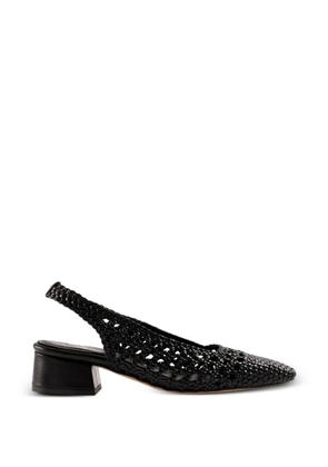 Souliers Martinez woven slingback pumps - Black