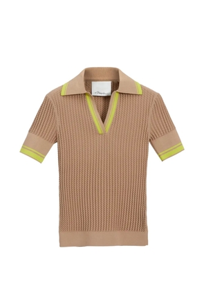 3.1 Phillip Lim waffle-knit striped-trim top - Neutrals