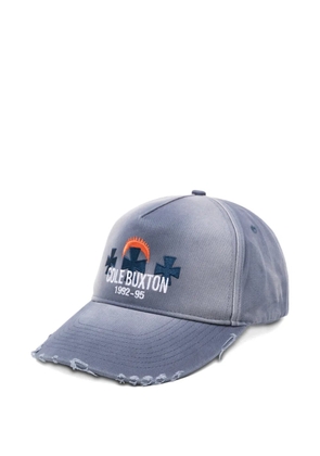 COLE BUXTON distressed embroidered baseball cap - Blue