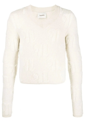 Nanushka chunky V-neck sweater - Neutrals