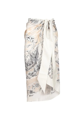 Ferragamo Voyage-print silk pareo - Neutrals
