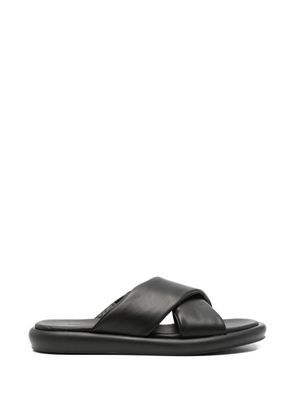 JOHN HARRISON criss-cross strap sandals - Black