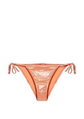 Diesel side-tie metallic bikini bottoms - Orange