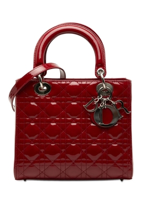 Christian Dior Pre-Owned 2011 Medium Patent Cannage Lady Dior satchel - Red