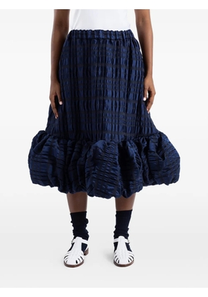 Noir Kei Ninomiya ruched bubble-hem midi skirt - Blue