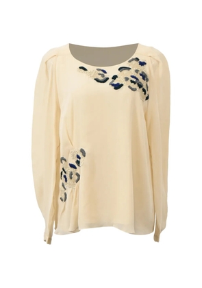 Vanessa Bruno embroidered long-sleeve blouse - Neutrals