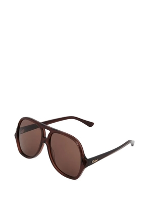 Chloé Eyewear Salomé pilot-frame sunglasses - Brown