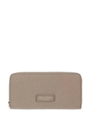 Marc O'Polo logo-patch pebbled-effect wallet - Neutrals